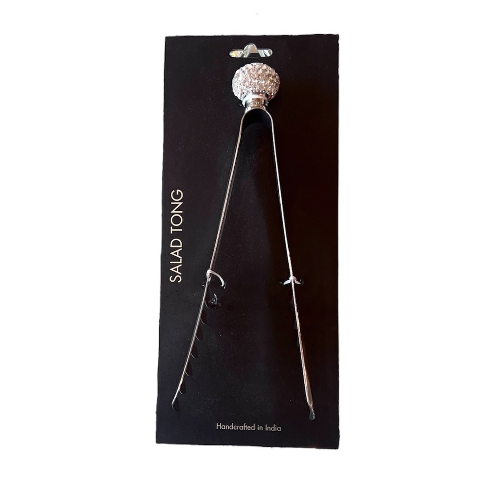 🖤 BLING RHINESTONE Salad Tongs NEW